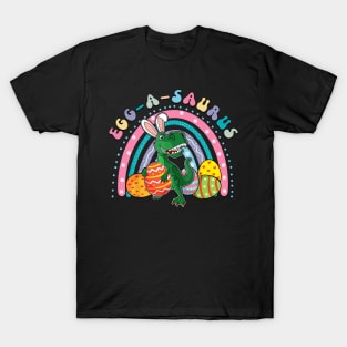 Egg A Saurus Easter Bunny Dinosaur TRex T-Shirt